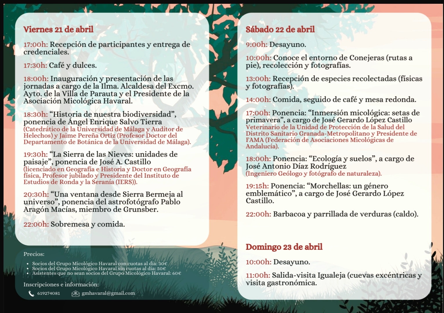 III Jornadas de convivencia con las setas de primavera del Grupo Havaral