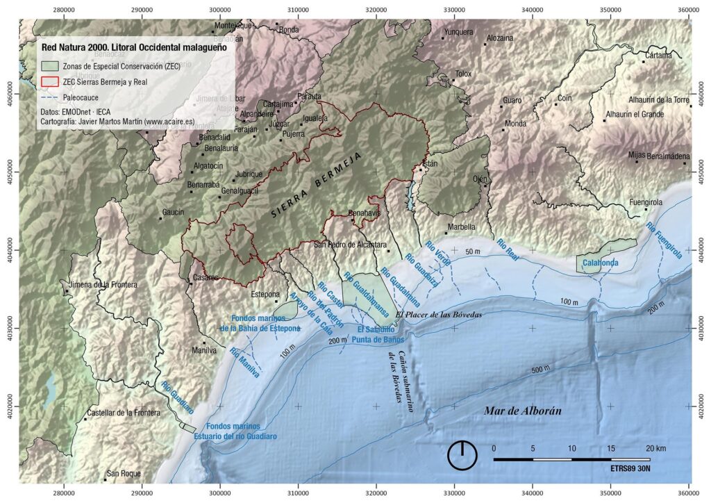 Red Natura 2000 en el litoral occidental malagueño