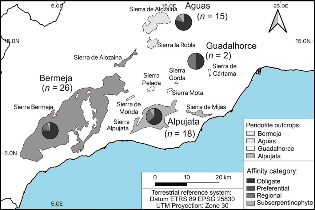 An updated checklist of serpentinophytes for research and conservation in ultramafic ecosystems on the southern Iberian Peninsula (Spain)