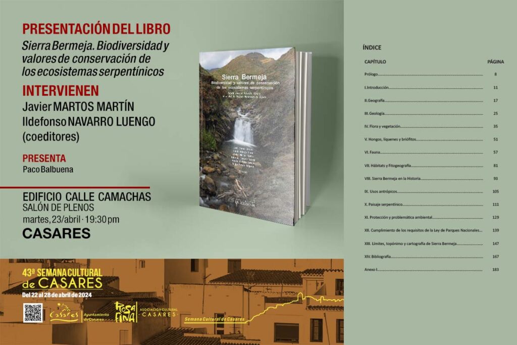 Presentación del libro sobre Sierra Bermeja (Casares, 23 de abril de 2024)