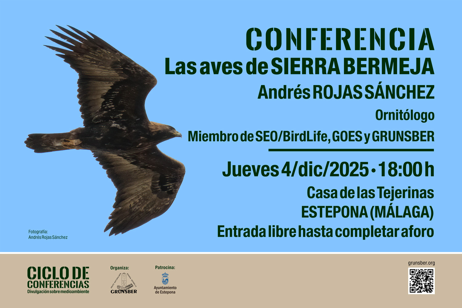 Conferencia 'Las aves de Sierra Bermeja', por Andrés Rojas Sánchez