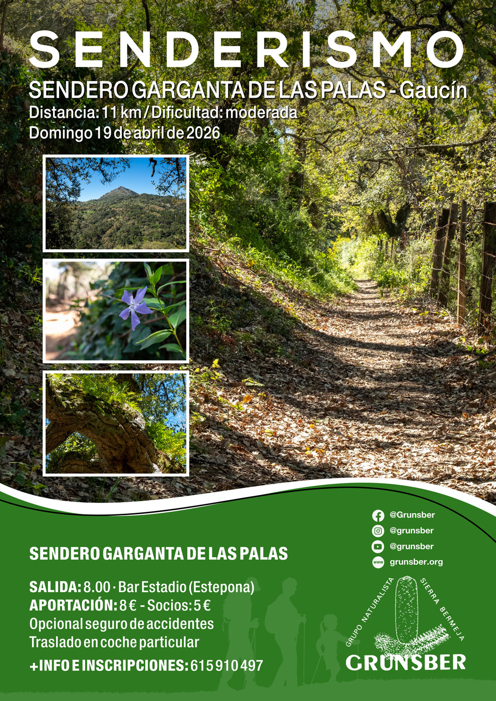 Sendero Garganta de las Palas, Gaucín (19/4/2026)